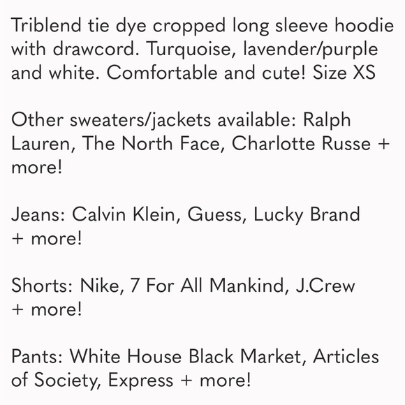 Tie-dye cropped hoodie with drawstring - Picture 5 of 14